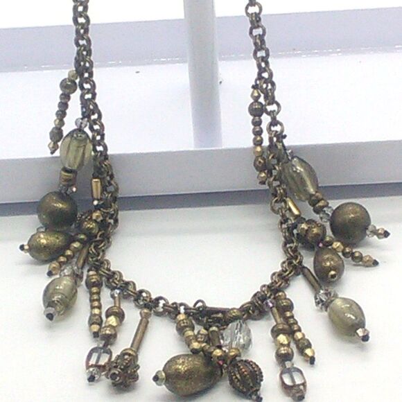 Chico's Antiqued Bronze Tone Statement Necklace - Picture 6 of 10